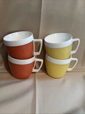 VTG Bolero Therm-O-Ware Stackable Coffee Mugs Set of 4 MCM